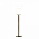 1310 sign stand with satin brass finish