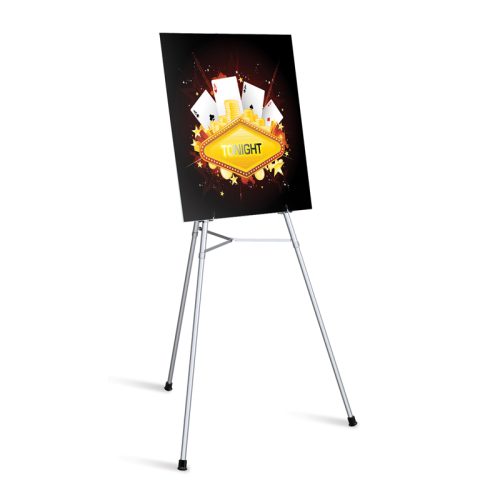 Jumbo Telescoping Aluminum Display Easel - Aluminum